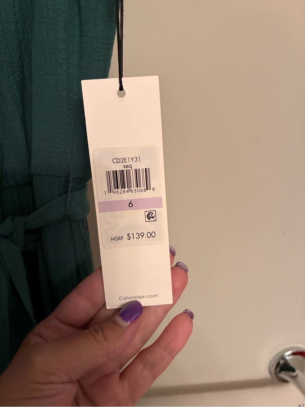Calvin Klein Emerald Green Sleeveless Pleated Jumpsuit - Picture 5 of 9